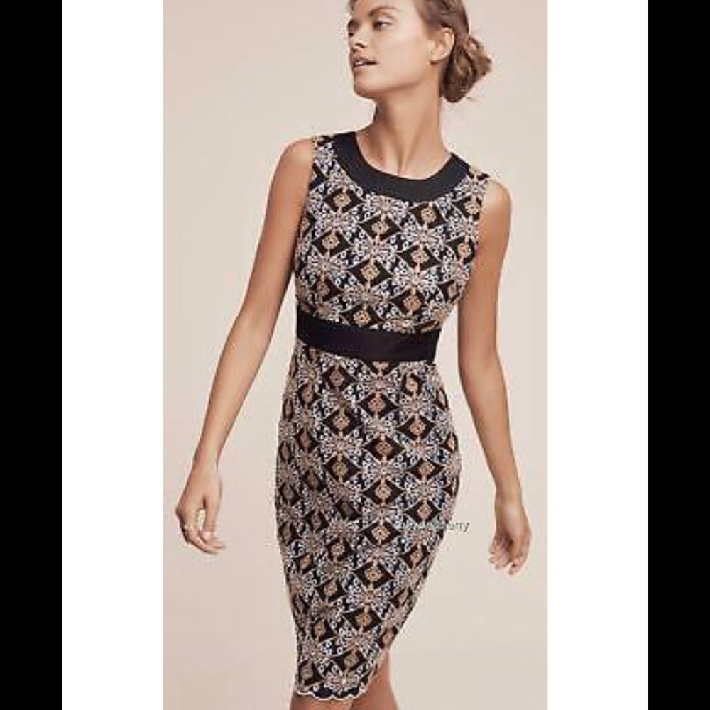 Anthropologie Cutwork Column Dress by HD Paris 14